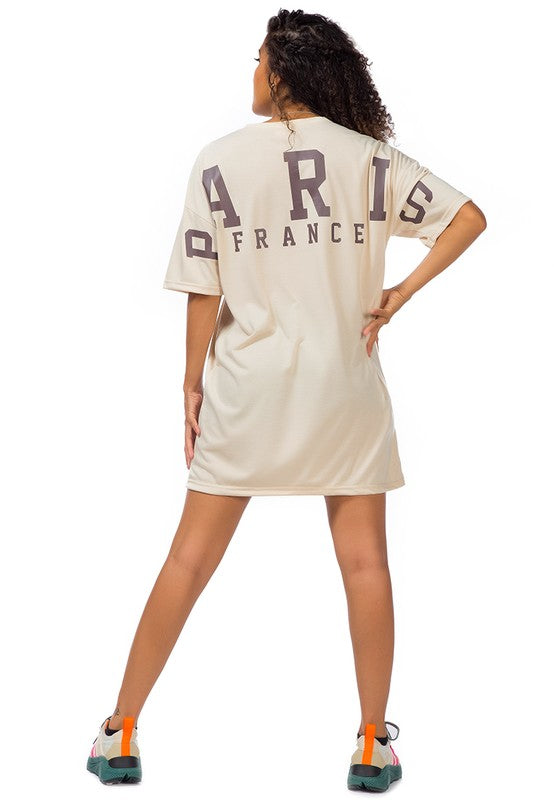 Over Sized Varsity Graphic Tee Top