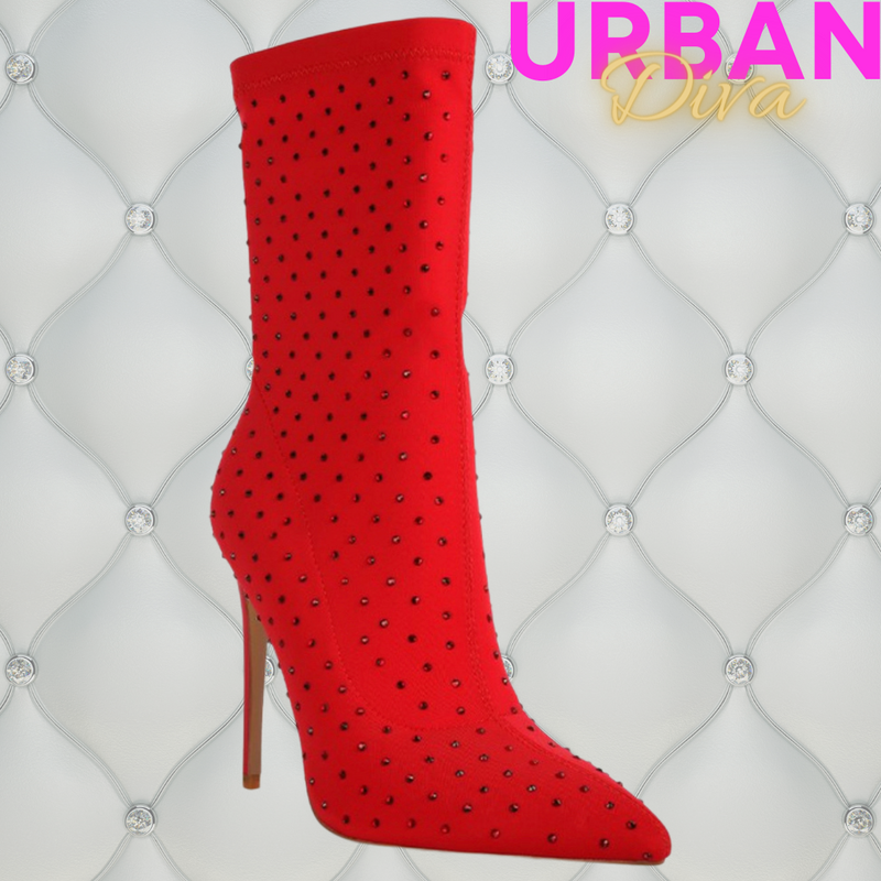 High Top Knitted Ankle Boot