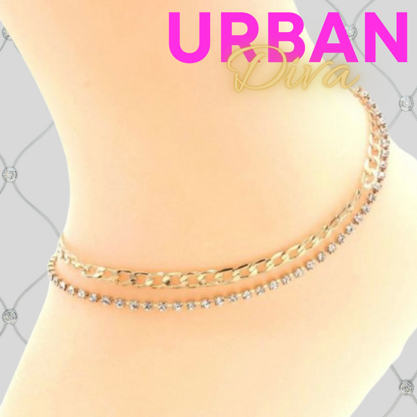Dainty Anklet with Extension Chain